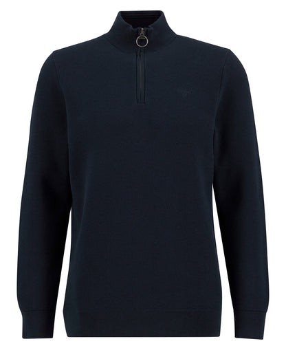 Barbour Essential Honeycomb Quarter-Zip Jumper - Navy-NAVY 1779092875_8777_018778_NAVY_alternate