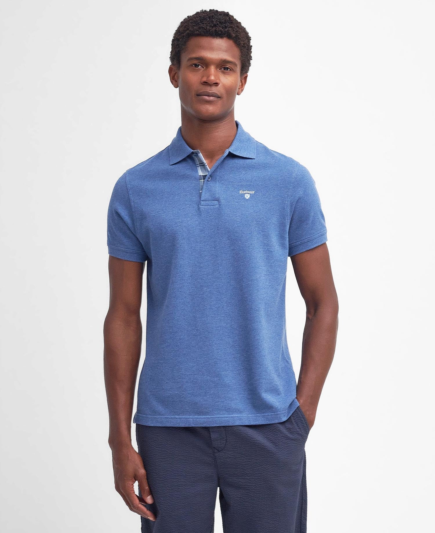 Barbour Tartan Piqué Polo Shirt-CHAMBRAY 3XL 1779176465_0228_018780_CHAMBRAY
