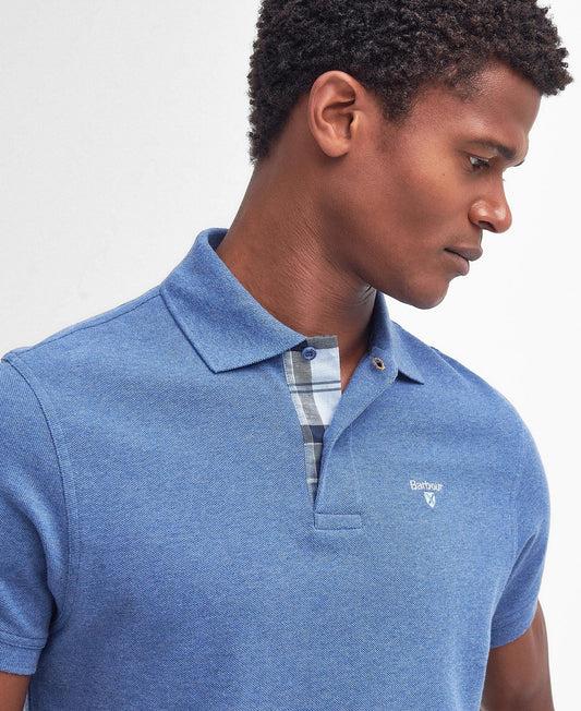 Barbour Tartan Piqué Polo Shirt-CHAMBRAY 1779176472_8027_018780_CHAMBRAY_alternate