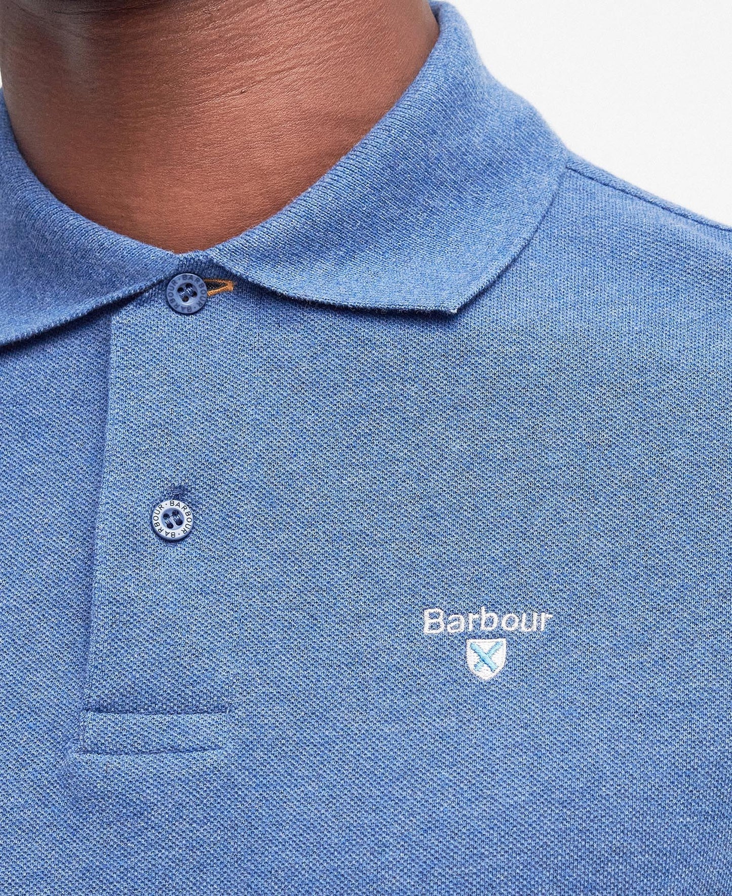 Barbour Tartan Piqué Polo Shirt-CHAMBRAY 1779176473_7672_018780_CHAMBRAY_alternate