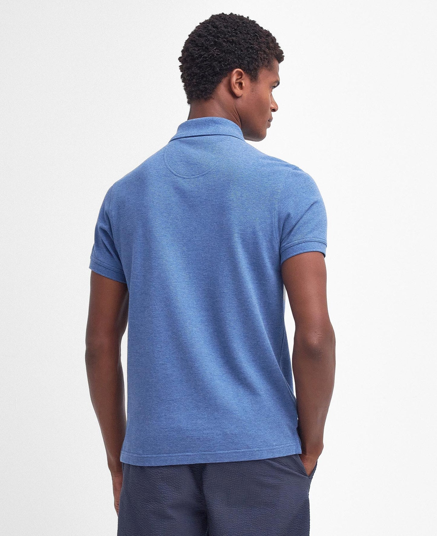 Barbour Tartan Piqué Polo Shirt-CHAMBRAY 1779176475_2194_018780_CHAMBRAY_alternate