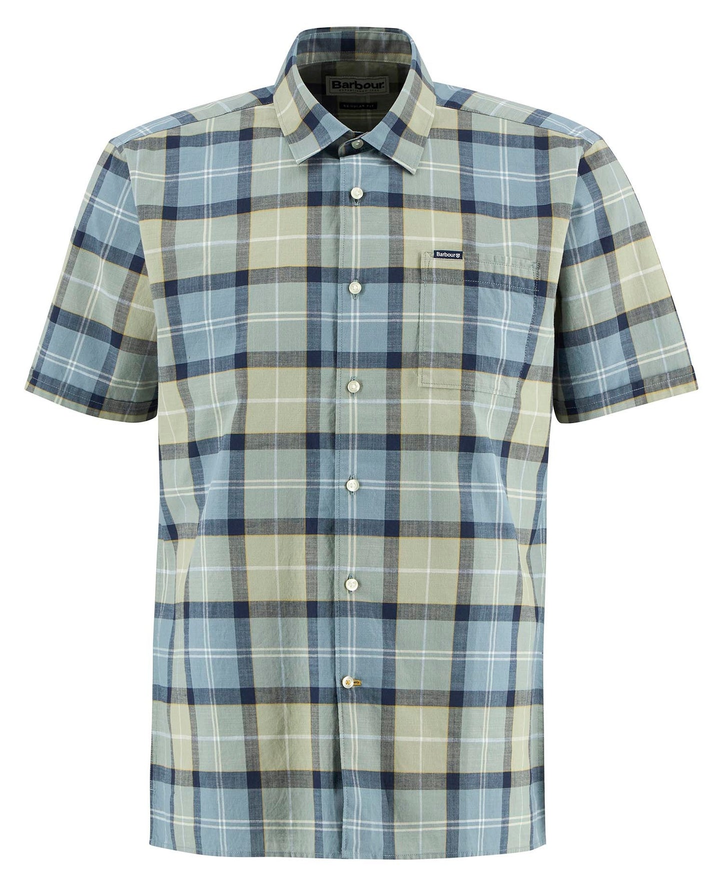Barbour Gordon Tartan Short-Sleeved Tailored Shirt - Highland Loch Tartan-GREEN CHECK 1779176761_5_018782_GREEN_CHECK_alternate