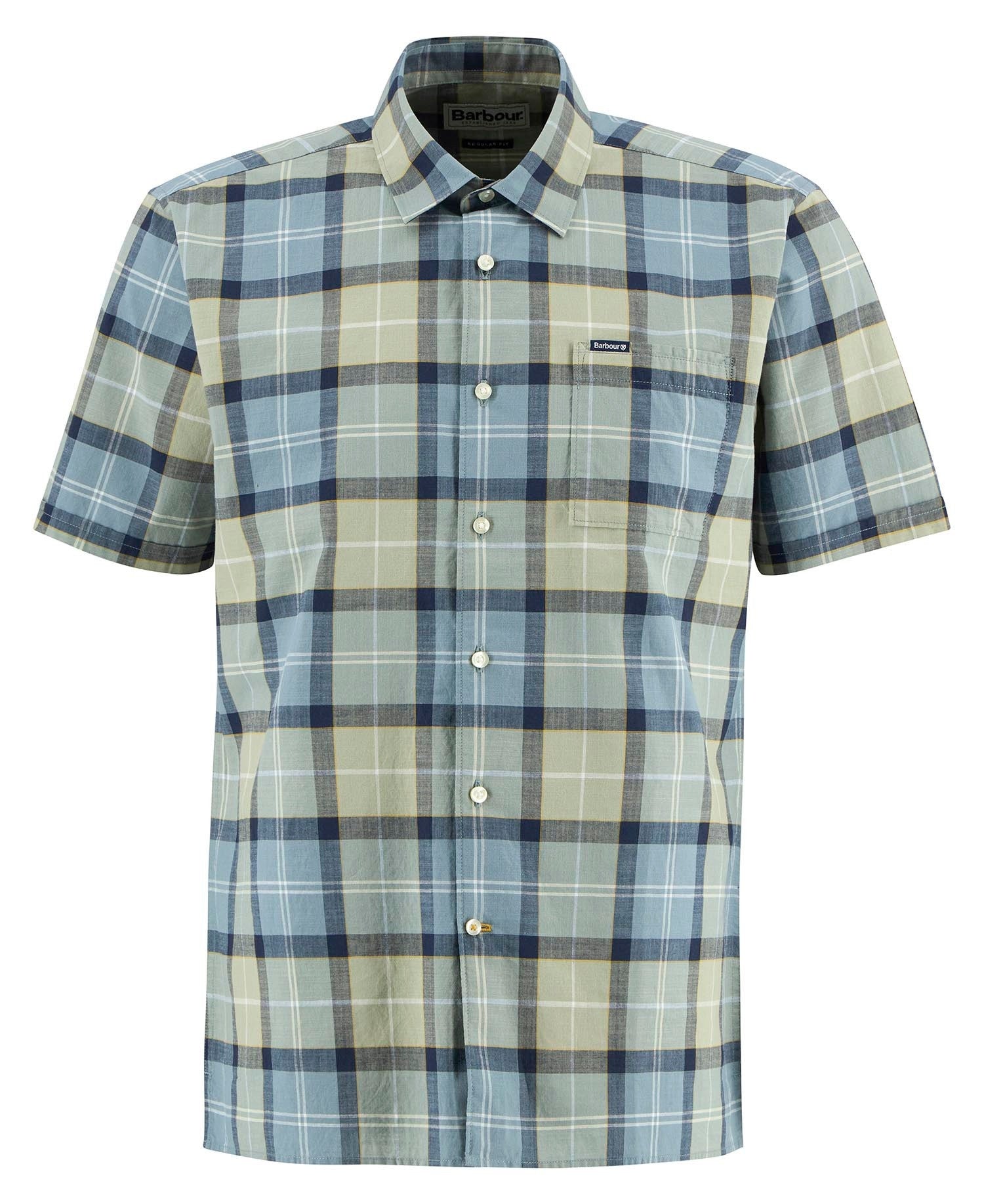 Barbour Gordon Tartan Short-Sleeved Tailored Shirt - Highland Loch Tartan-GREEN CHECK 1779176761_5_018782_GREEN_CHECK_alternate