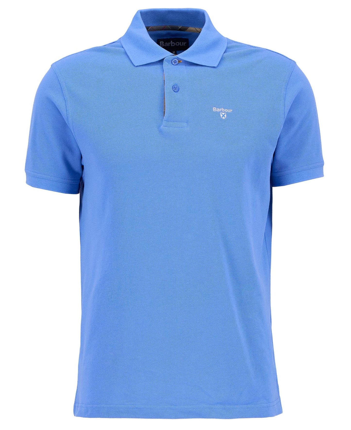 Barbour Tartan Piqué Polo Shirt - Delft Blue-BLUE 1779177177_9258_018783_BLUE_alternate