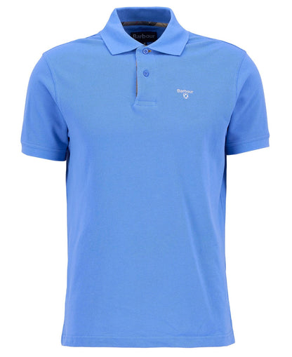 Barbour Tartan Piqué Polo Shirt - Delft Blue-BLUE 1779177177_9258_018783_BLUE_alternate