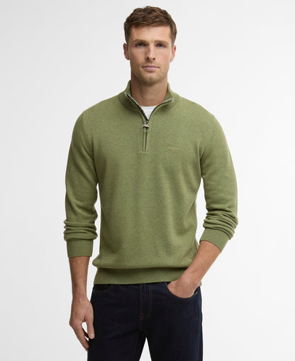 Barbour Cotton Quarter-Zip Jumper - Green 1779177281_5813_018784_GREEN