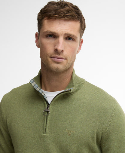 Barbour Cotton Quarter-Zip Jumper - Green 1779177290_0619_018784_GREEN_alternate