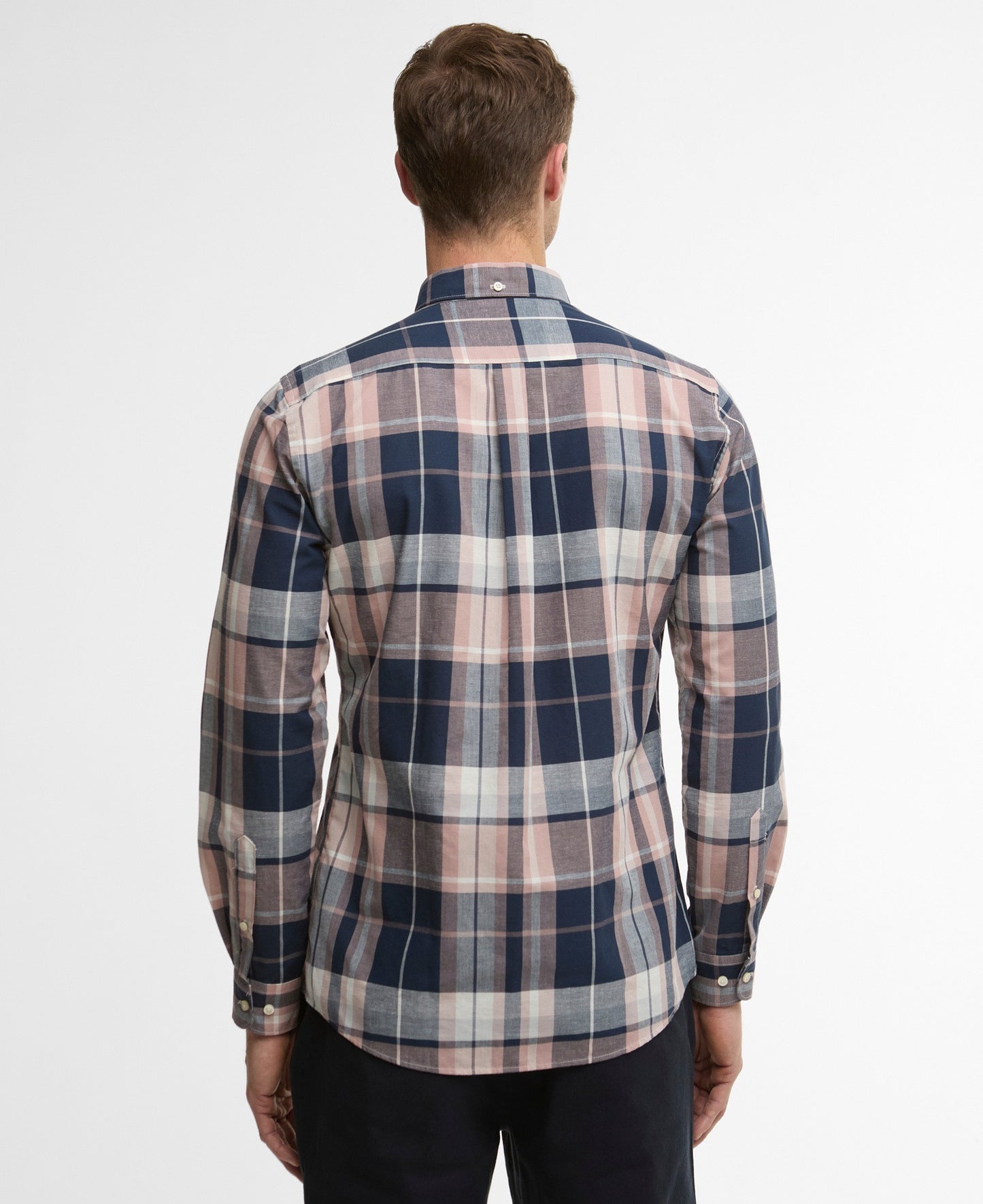 Barbour Newbridge Madras Check Long-Sleeved Tailored Shirt - Navy-NAVY/ PINK 1779177575_4368_018785_NAVY_PINK_alternate