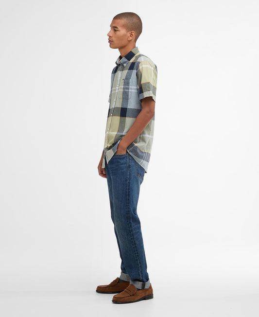 Barbour Doughill Large Scale Tartan Regular Short-Sleeved Shirt - Highland Loch Tartan-GREEN CHECK 1779177701_3928_018786_GREEN_CHECK_alternate