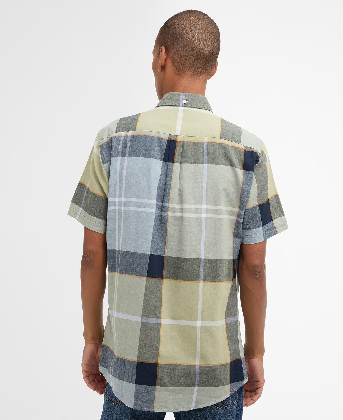 Barbour Doughill Large Scale Tartan Regular Short-Sleeved Shirt - Highland Loch Tartan-GREEN CHECK 1779177701_9038_018786_GREEN_CHECK_alternate