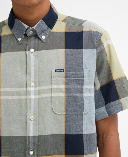 Barbour Doughill Large Scale Tartan Regular Short-Sleeved Shirt - Highland Loch Tartan-GREEN CHECK 1779177702_637_018786_GREEN_CHECK_alternate