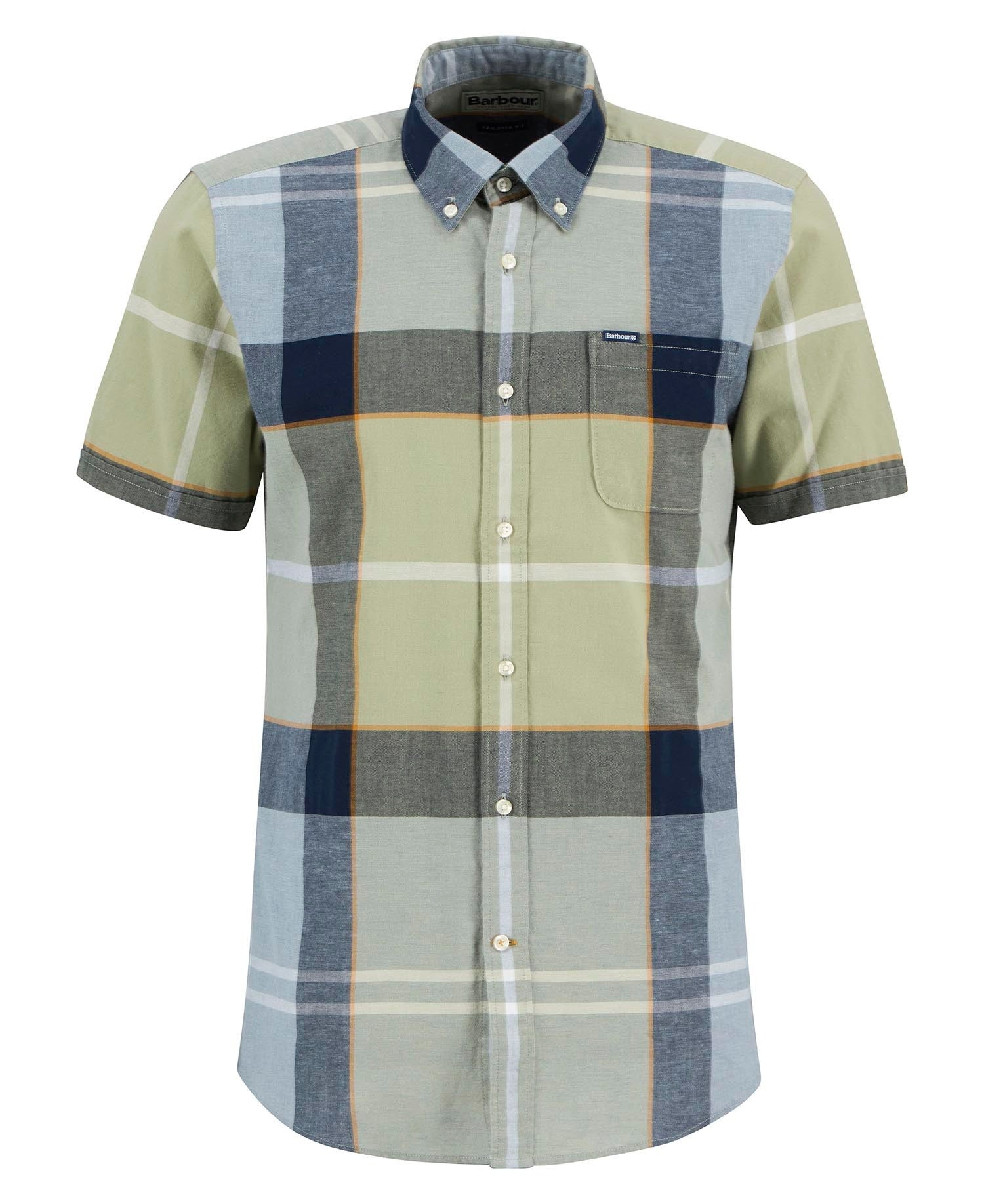 Barbour Doughill Large Scale Tartan Regular Short-Sleeved Shirt - Highland Loch Tartan-GREEN CHECK 1779177703_0305_018786_GREEN_CHECK_alternate