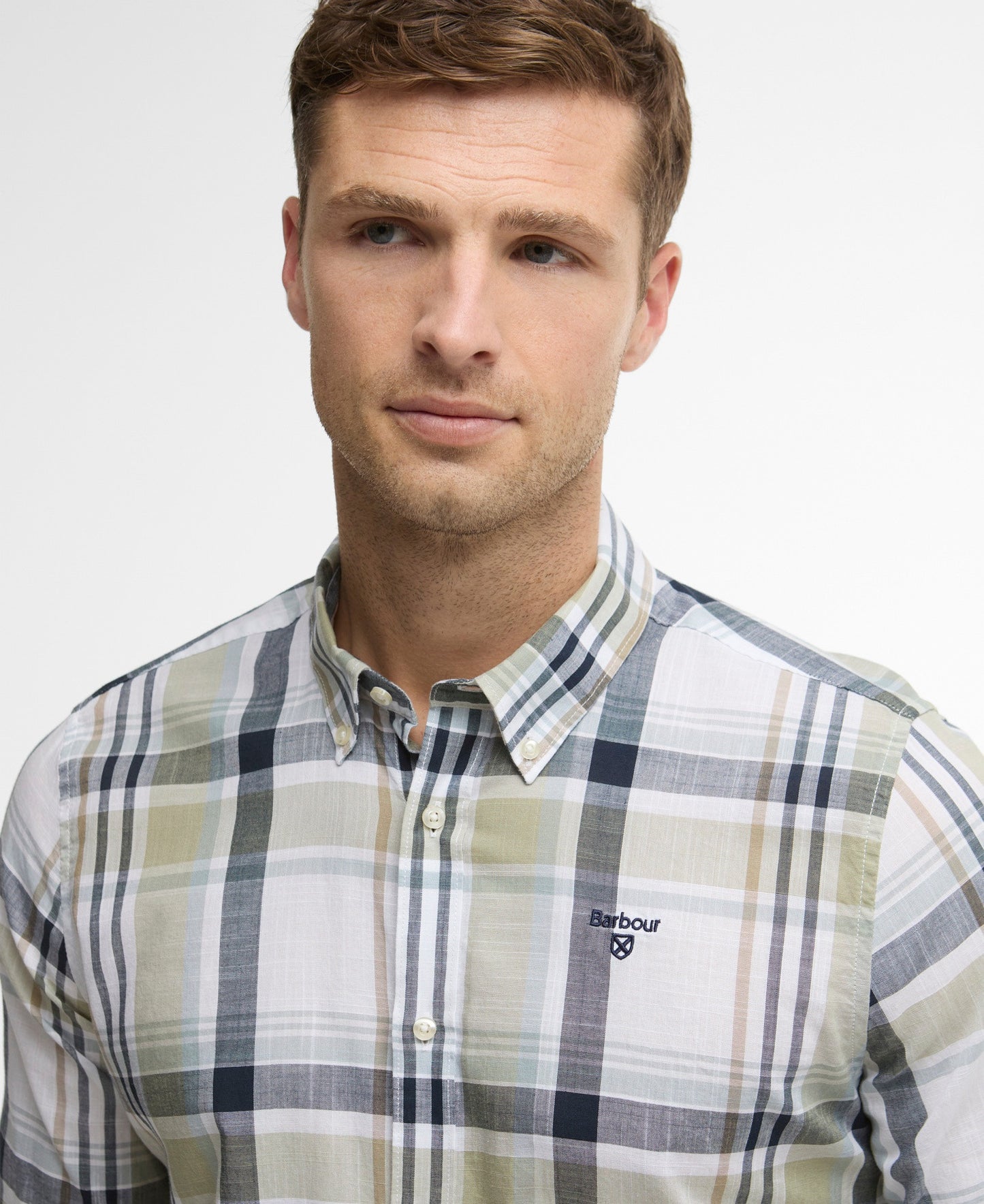 Barbour Kidd Large Scale Highland Check Tailored Long-Sleeved Shirt - Green-GREEN 1779177821_1425_018787_GREEN_alternate