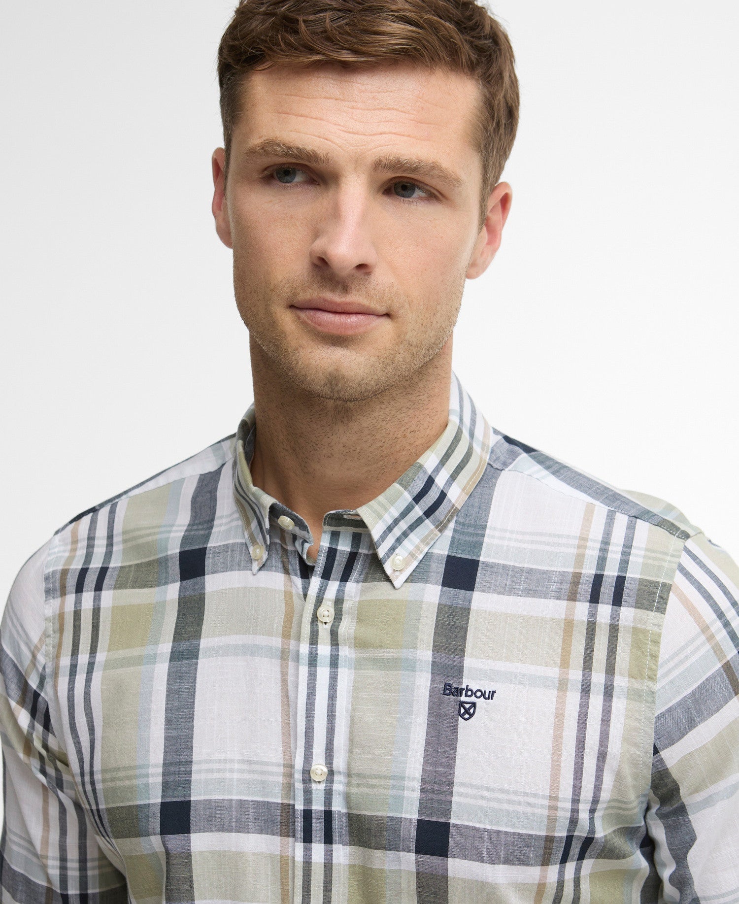 Barbour Kidd Large Scale Highland Check Tailored Long-Sleeved Shirt - Green-GREEN 1779177821_1425_018787_GREEN_alternate