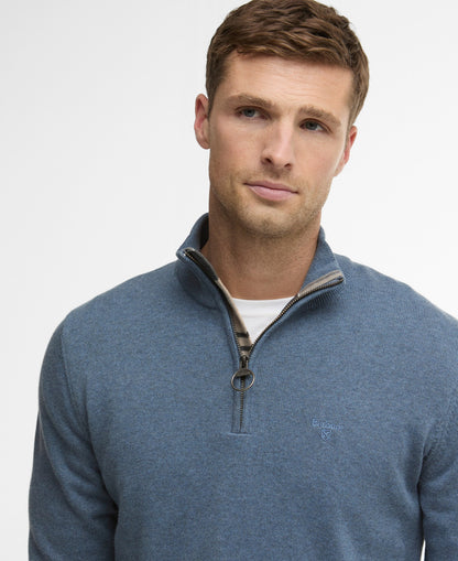 Barbour Cotton Quarter-Zip Jumper - Blue-BLUE 1779177927_3606_018823_BLUE_alternate