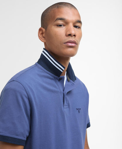 Barbour Lynmouth Tipped Short-Sleeved Polo Shirt - Blue-OCEAN 1779178045_6579_018824_OCEAN_alternate