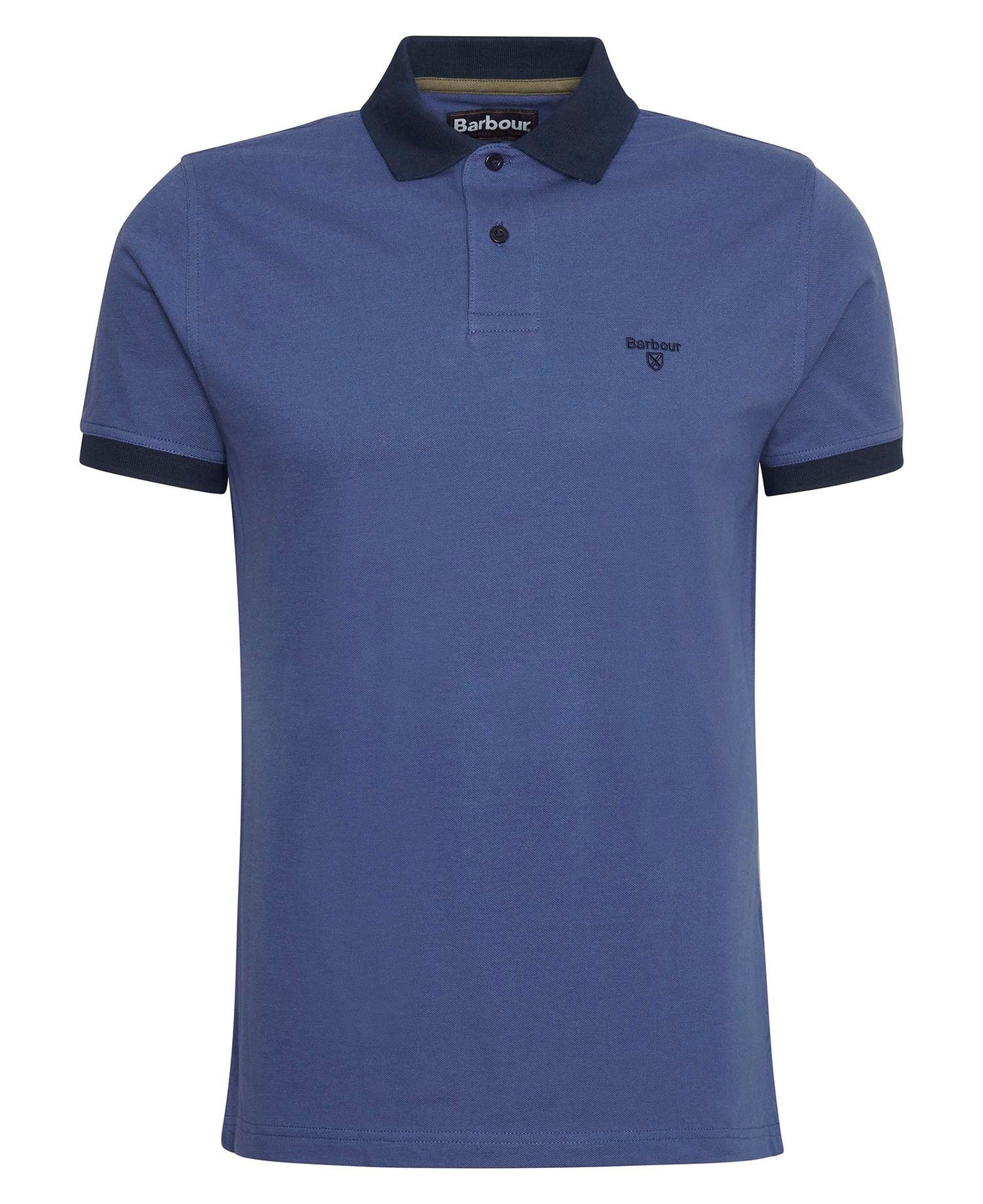 Barbour Lynmouth Tipped Short-Sleeved Polo Shirt - Blue-OCEAN 1779178047_0177_018824_OCEAN_alternate