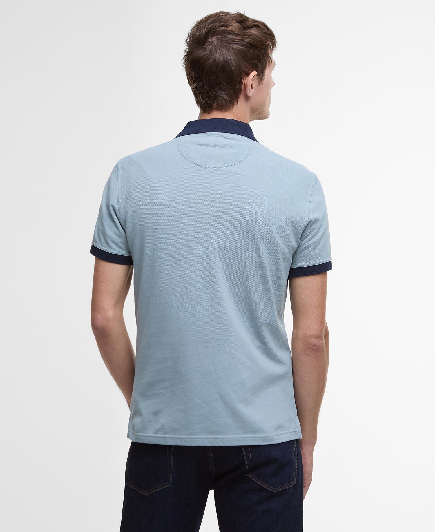 Barbour Lynmouth Tipped Short-Sleeved Polo Shirt - Light Blue 1779178144_8892_018825_GREEN_alternate