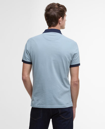 Barbour Lynmouth Tipped Short-Sleeved Polo Shirt - Light Blue 1779178144_8892_018825_GREEN_alternate