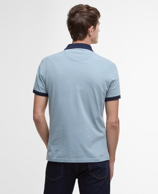 Barbour Lynmouth Tipped Short-Sleeved Polo Shirt - Light Blue 1779178144_8892_018825_GREEN_alternate