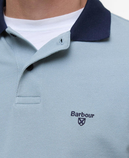 Barbour Lynmouth Tipped Short-Sleeved Polo Shirt - Light Blue 1779178146_2798_018825_GREEN_alternate