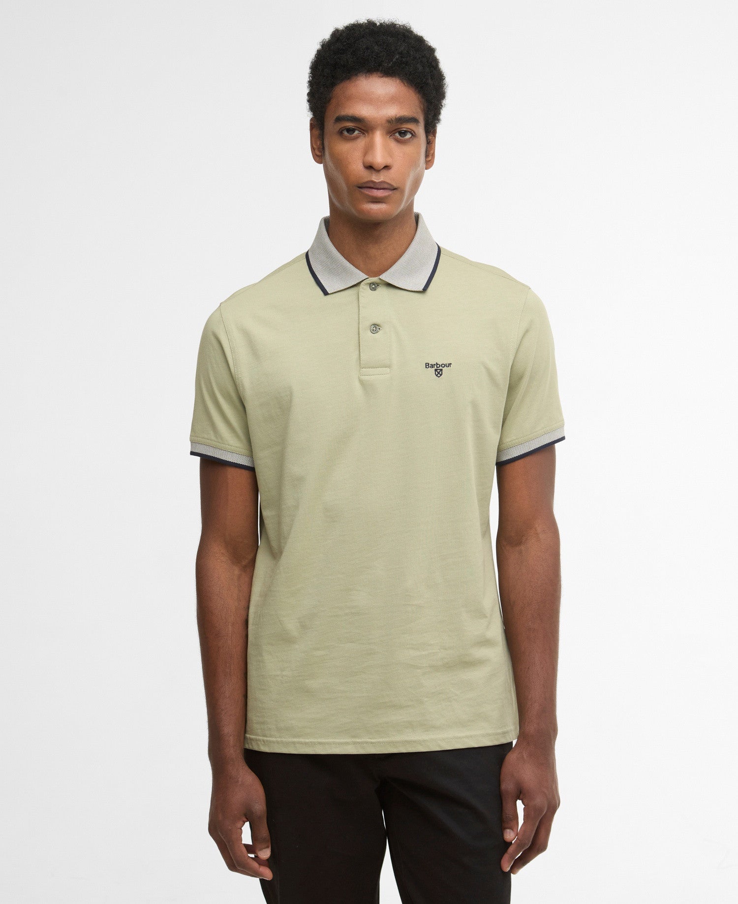 Barbour Cornsay Tipped Short-Sleeved Polo Shirt - Green 1779178290_9033_019150_GREEN