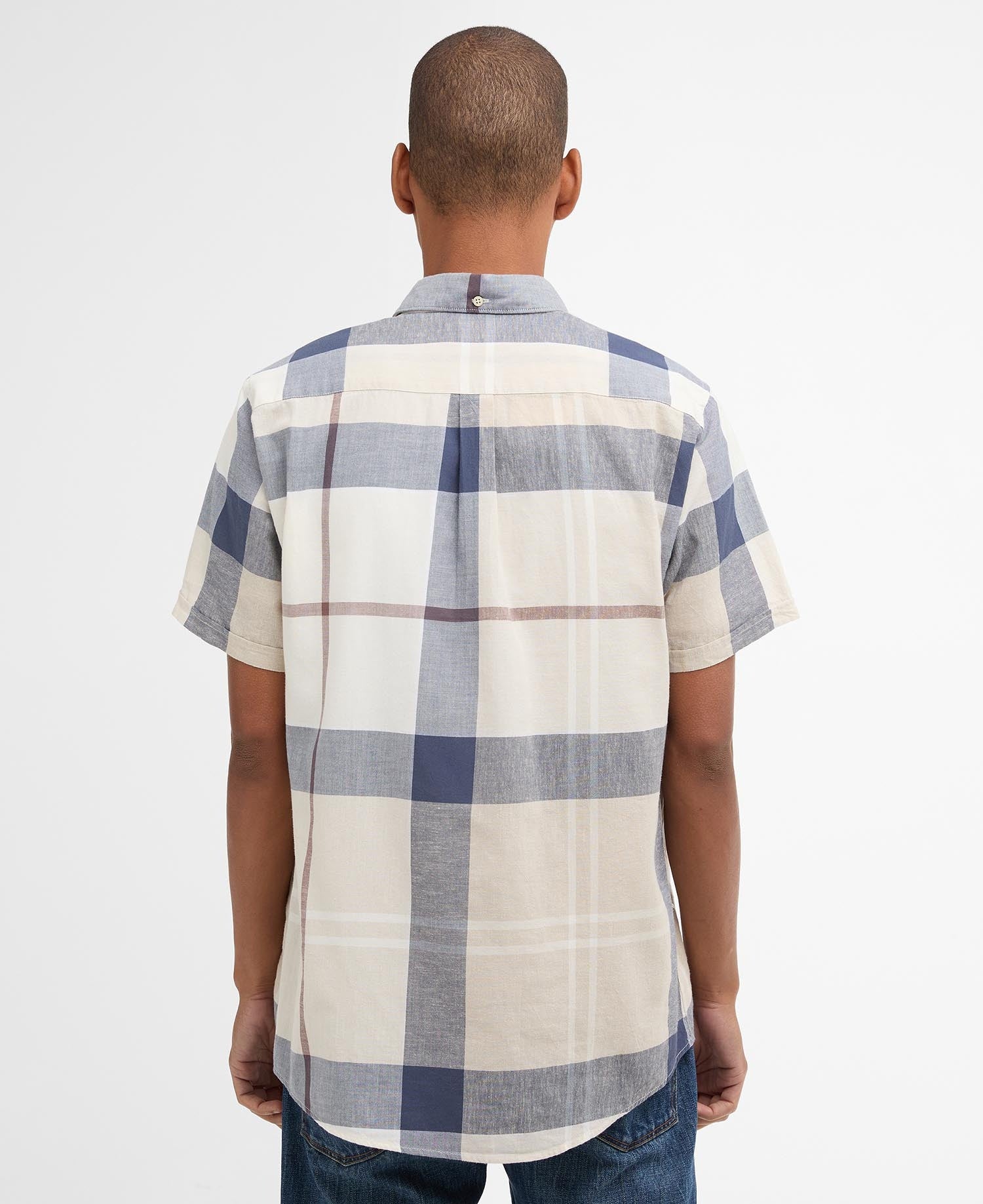 Barbour Douglas Large Scale Tartan Short-Sleeved Tailored Shirt-BEIGE 1779178547_9944_019152_BEIGE_alternate