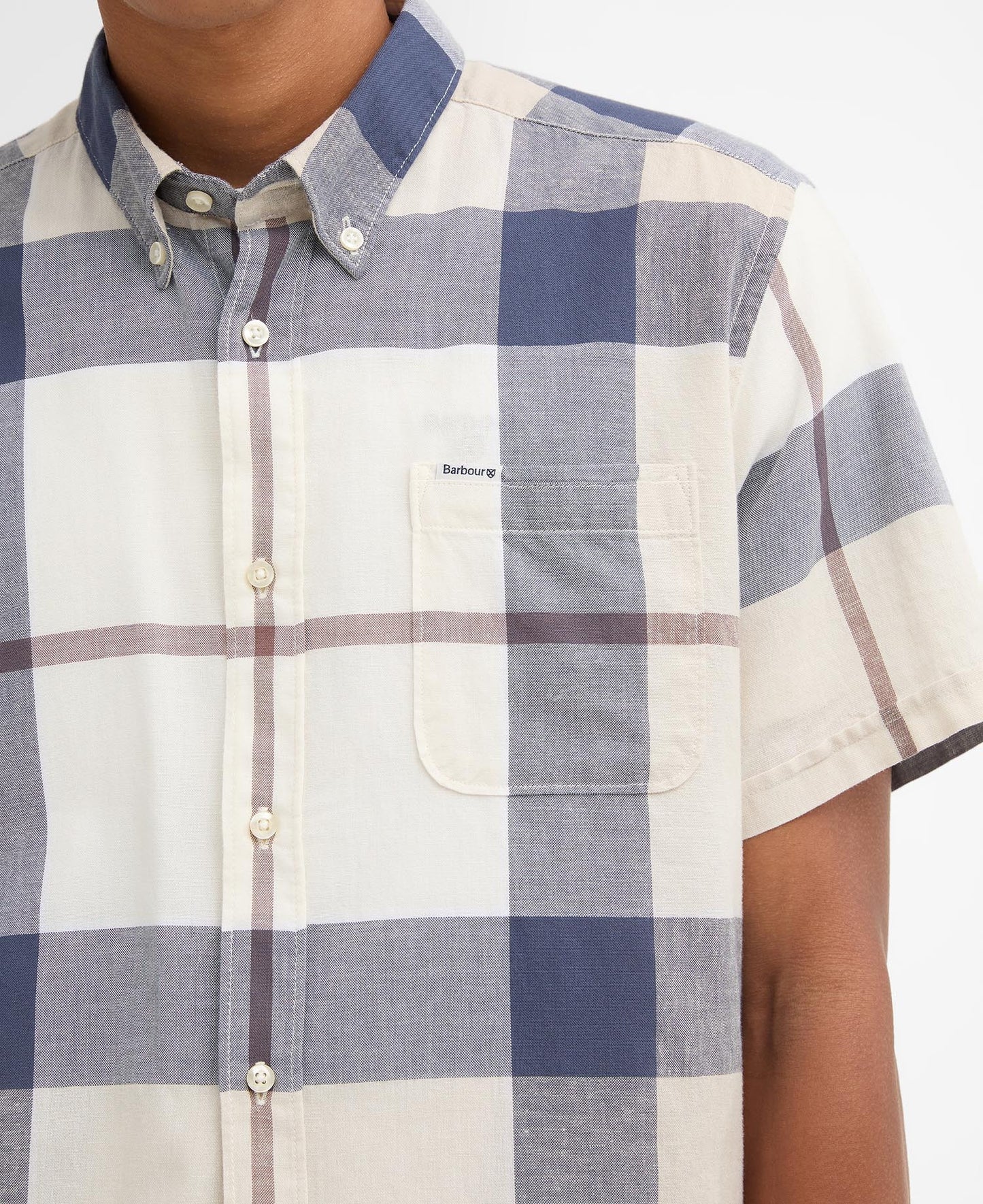 Barbour Douglas Large Scale Tartan Short-Sleeved Tailored Shirt-BEIGE 1779178548_6531_019152_BEIGE_alternate