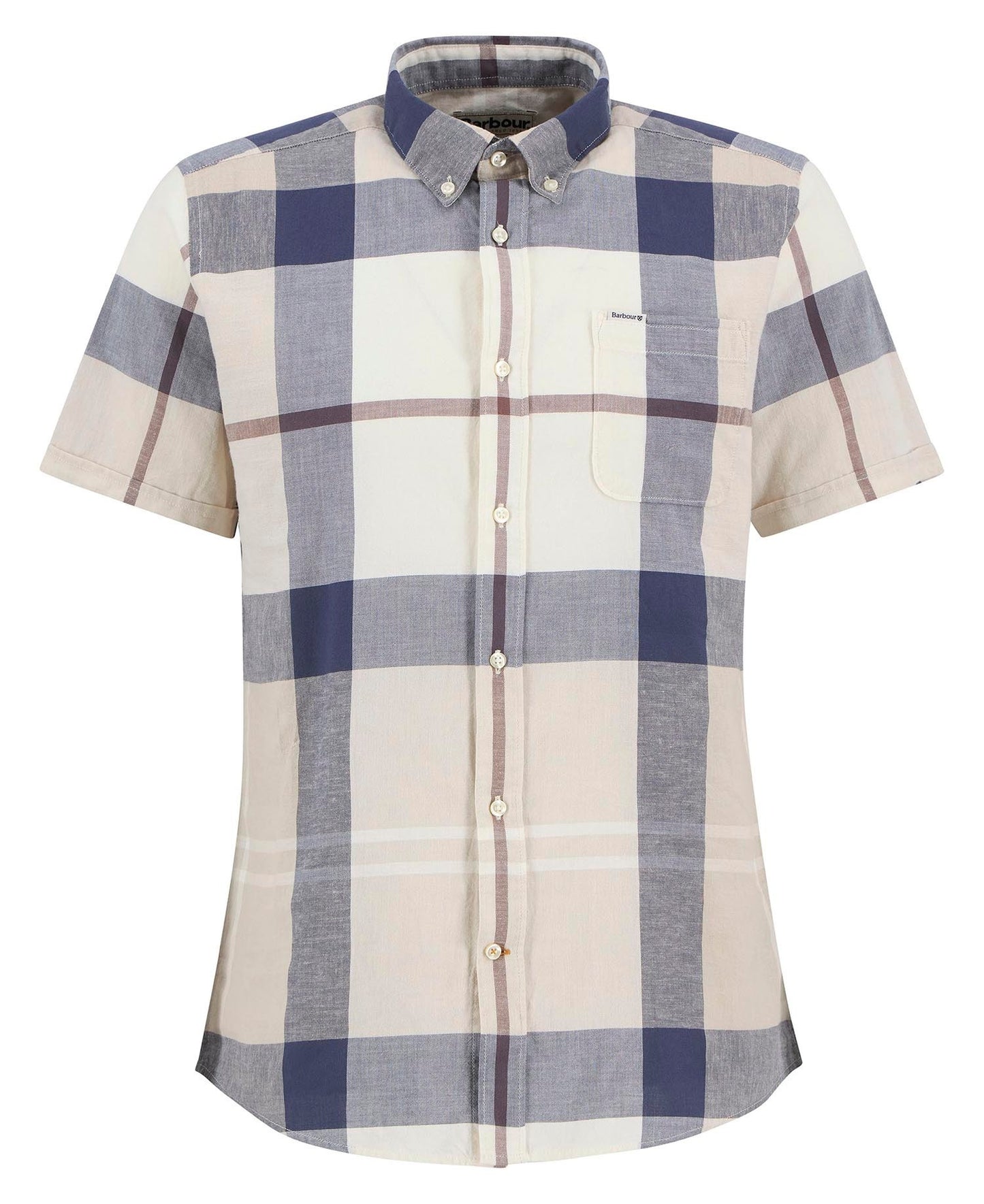Barbour Douglas Large Scale Tartan Short-Sleeved Tailored Shirt-BEIGE 1779178549_1943_019152_BEIGE_alternate
