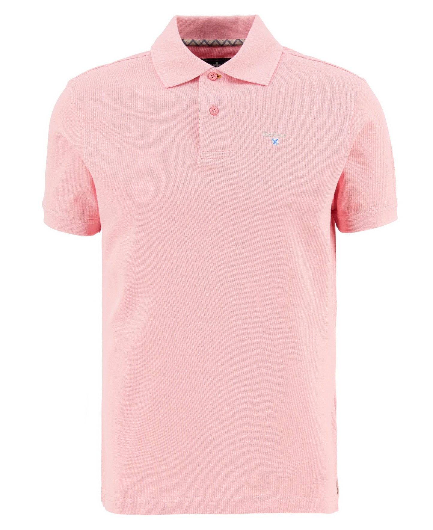 Barbour Tartan Piqué Polo Shirt -CORAL 1779178674_7055_019153_CORAL_alternate