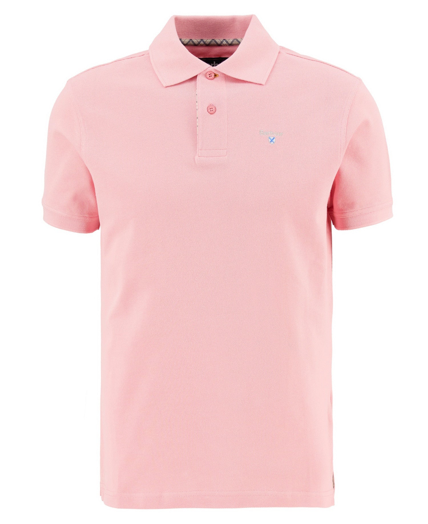 Barbour Tartan Piqué Polo Shirt -CORAL 1779178674_7055_019153_CORAL_alternate