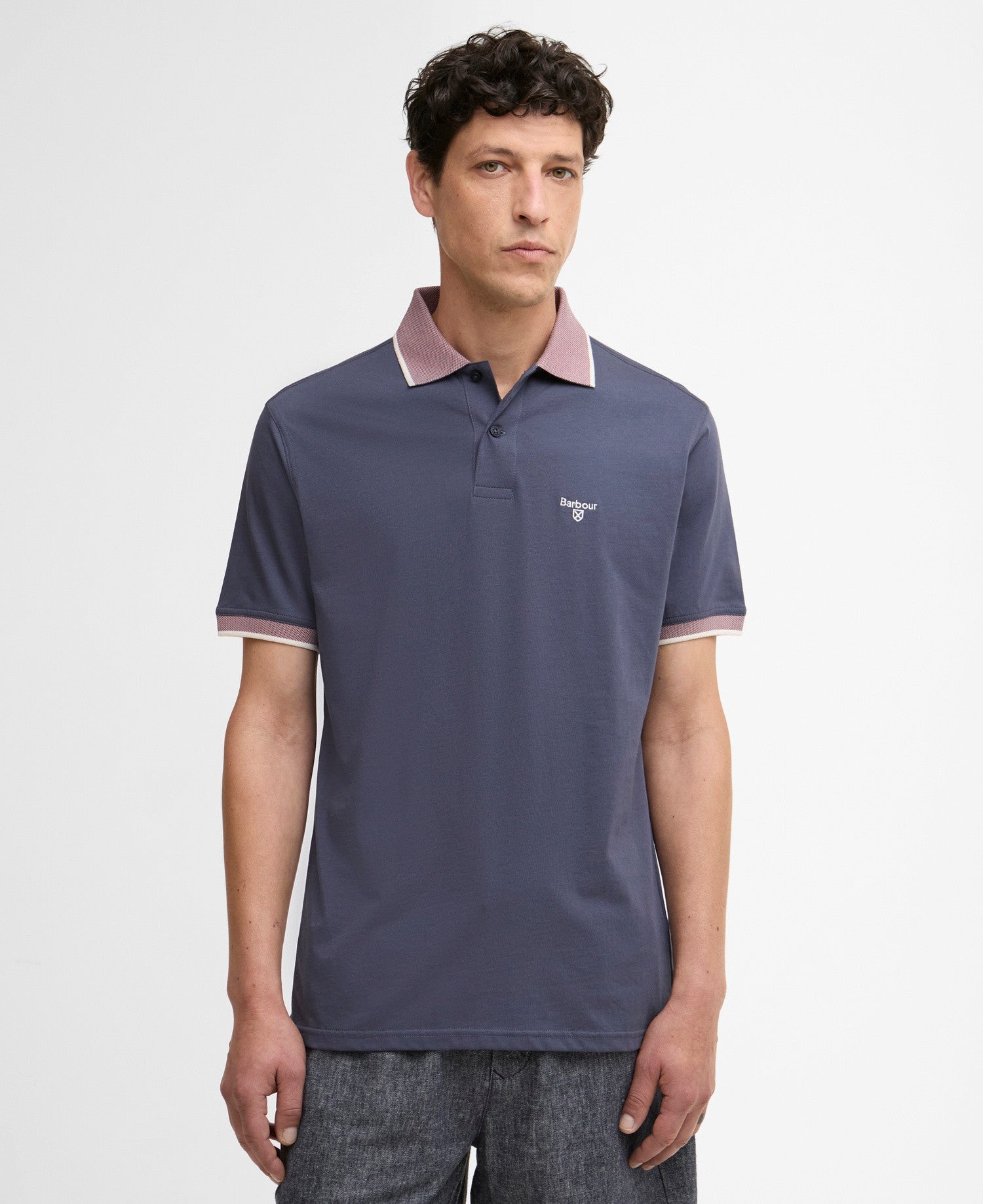 Barbour Cornsay Tipped Short-Sleeved Polo Shirt - Washed Navy 3XL 1779178840_8667_019154_NAVY