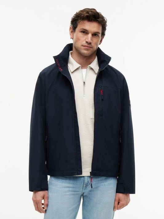 Tommy Hilfiger Logo Collar Zip-Thru Sailing Jacket - Desert Sky-DESERT SKY 1779785834_9438_019421_DESERT_SKY