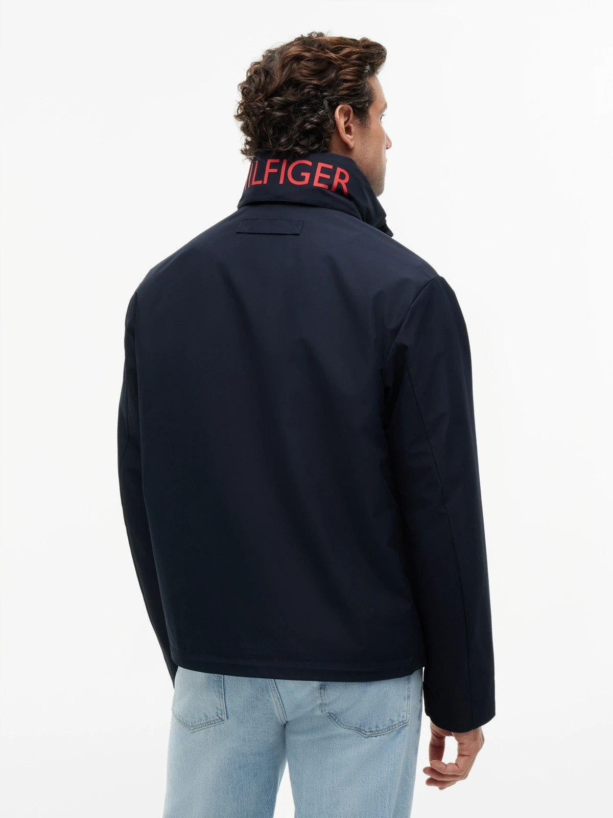 Tommy Hilfiger Logo Collar Zip-Thru Sailing Jacket - Desert Sky-DESERT SKY 1779785842_668_019421_DESERT_SKY_alternate