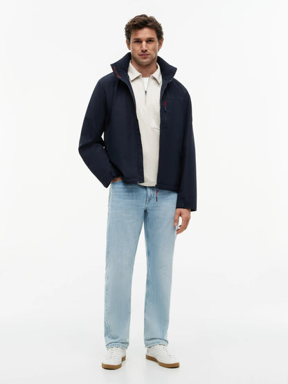 Tommy Hilfiger Logo Collar Zip-Thru Sailing Jacket - Desert Sky-DESERT SKY 1779785843_9067_019421_DESERT_SKY_alternate