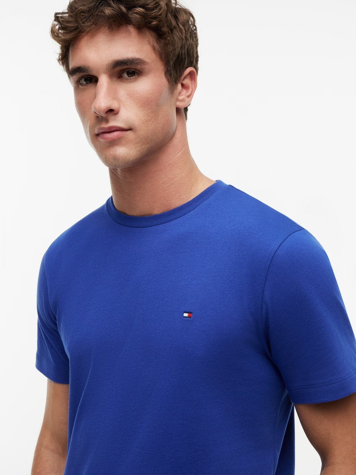 Tommy Hilfiger Essential Seasonal Regular Fit Solid Tee — Pigment Blue-BLUE XL 1779787177_8755_019395_BLUE