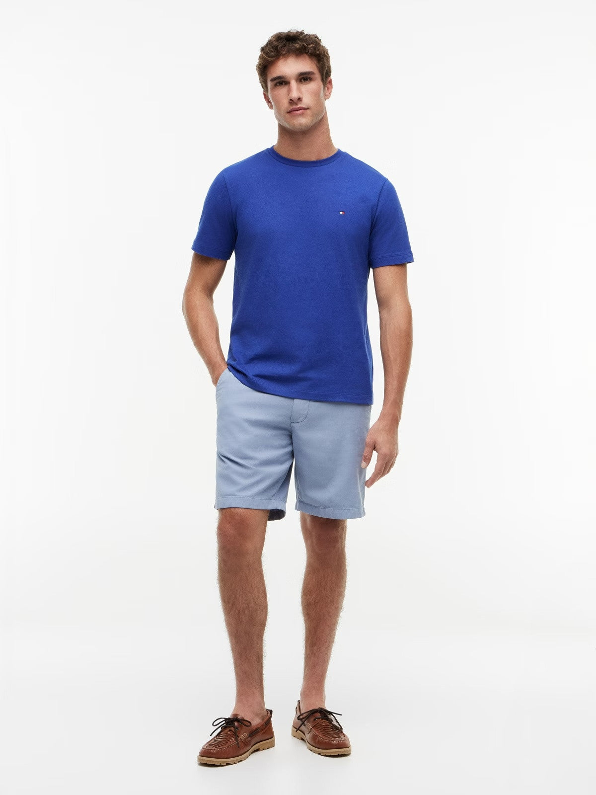 Tommy Hilfiger Essential Seasonal Regular Fit Solid Tee — Pigment Blue-BLUE 1779787185_2691_019395_BLUE_alternate