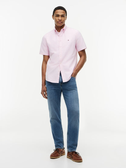 Tommy Hilfiger Heritage Oxford Regular Fit Short Sleeve Shirt — Rose Petal-ROSE 1779787510_4389_019394_ROSE_alternate
