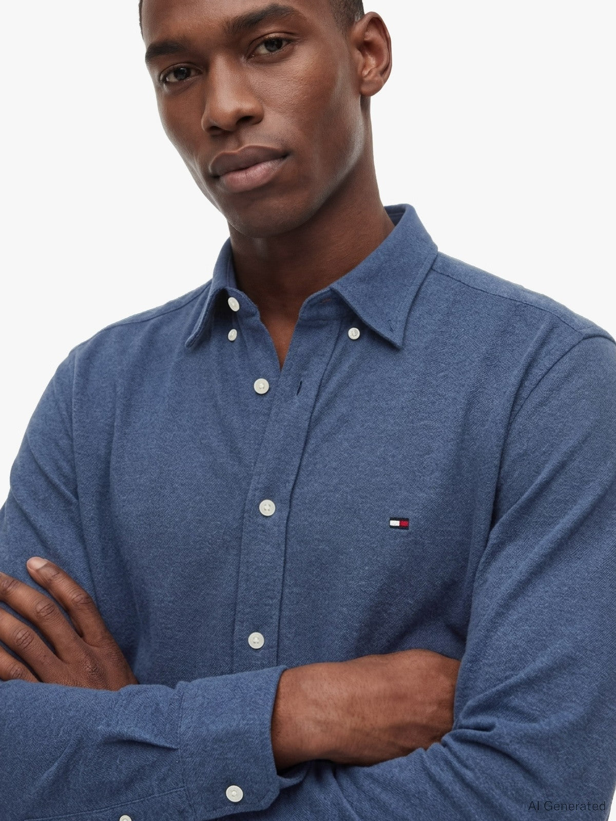 Tommy Hilfiger Knit Pique Featherweight Slim Fit Shirt — Dark Blue Heather-DARK BLUE 1779792925_1899_019393_DARK_BLUE_alternate