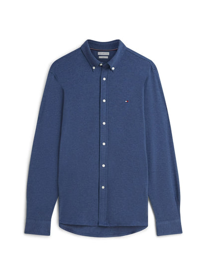 Tommy Hilfiger Knit Pique Featherweight Slim Fit Shirt — Dark Blue Heather-DARK BLUE 1779792925_9484_019393_DARK_BLUE_alternate