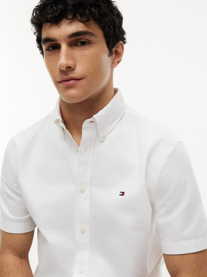 Tommy Hilfiger Heritage Oxford Regular Fit Short Sleeve Shirt — White-WHITE 1779793275_8394_019390_WHITE_alternate