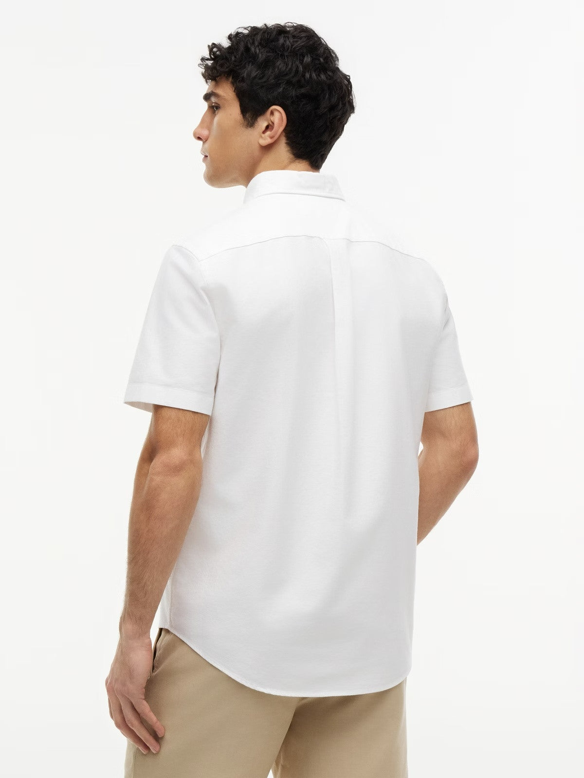 Tommy Hilfiger Heritage Oxford Regular Fit Short Sleeve Shirt — White-WHITE 1779793276_9803_019390_WHITE_alternate