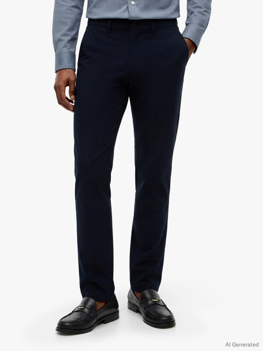 Tommy Hilfiger Performance Denton Technical Straight Leg Chinos — Navy Blue 1779793612_5685_019389_SHORT