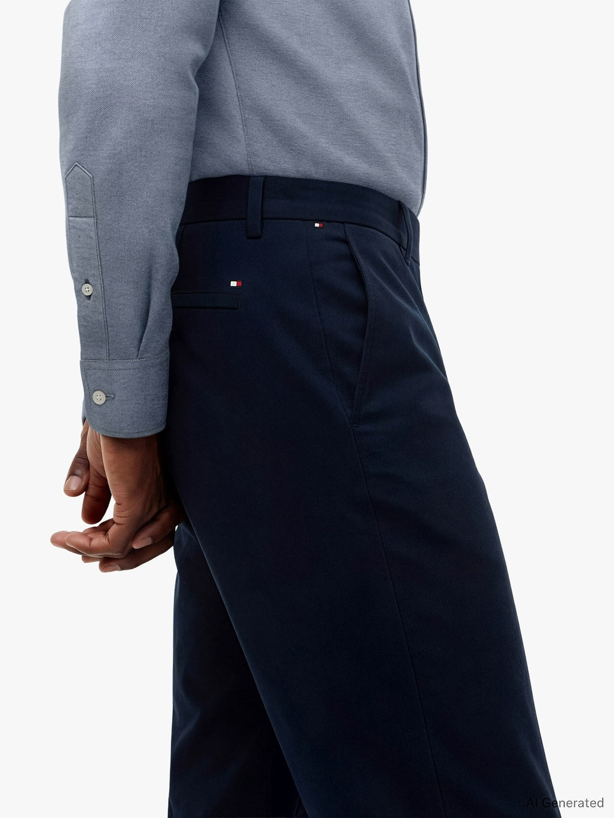 Tommy Hilfiger Performance Denton Technical Straight Leg Chinos — Navy Blue 1779793625_2527_019389_SHORT_alternate
