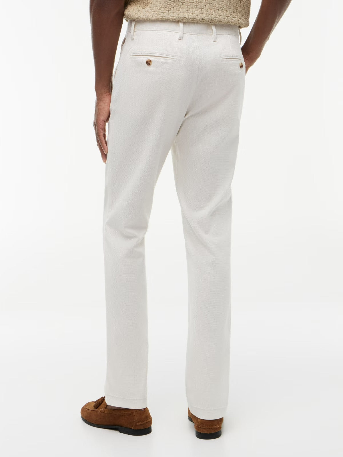 Tommy Hilfiger Denton Open Structure Straight Fit Trousers — Ivory Petal-SHORT 1779793918_5084_019388_SHORT_alternate