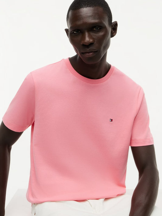 Tommy Hilfiger Essential Seasonal Regular Fit Solid Tee — Doll Pink-PINK XL 1779794557_8152_019309_PINK