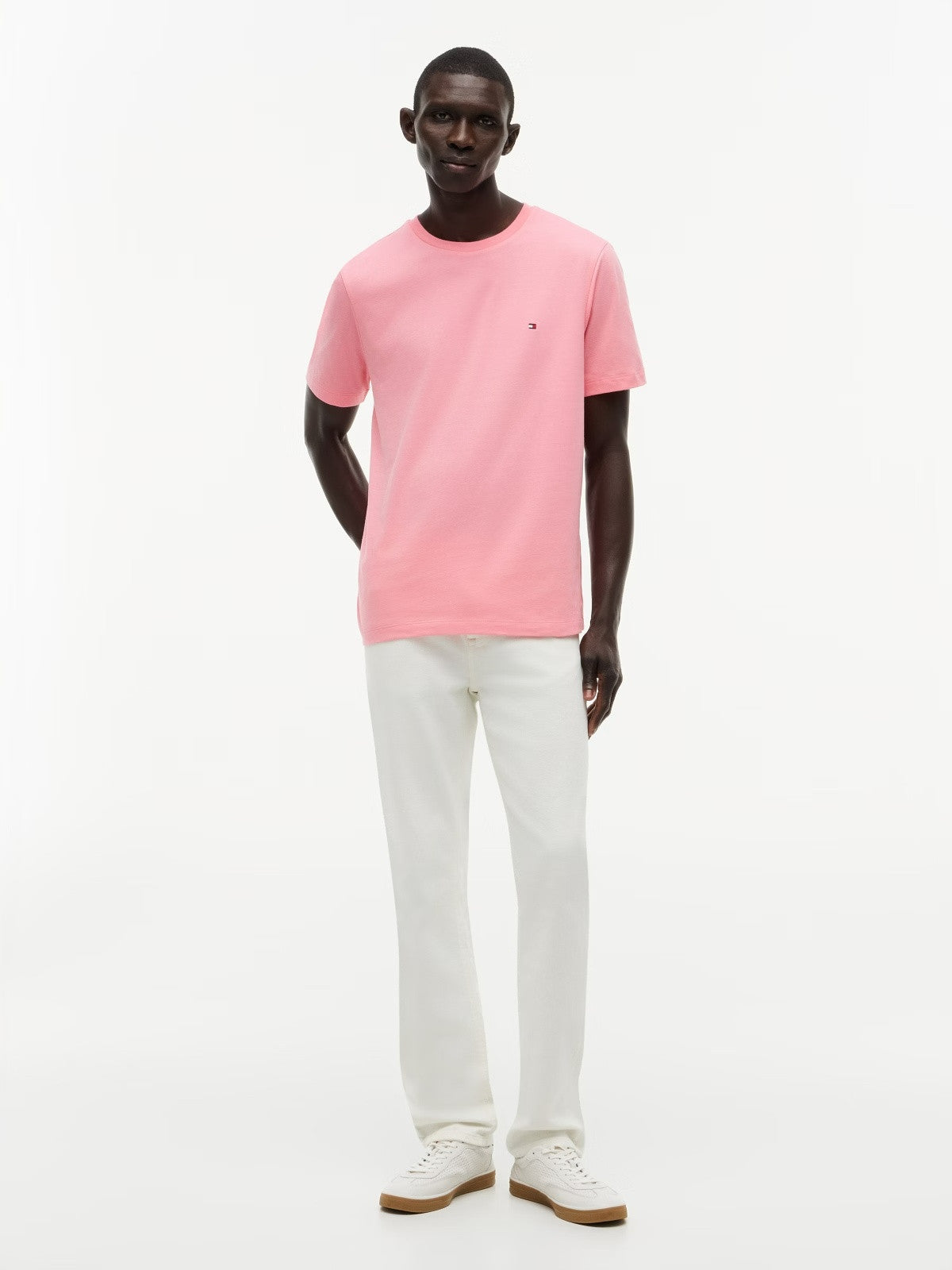Tommy Hilfiger Essential Seasonal Regular Fit Solid Tee — Doll Pink-PINK 1779794575_3826_019309_PINK_alternate