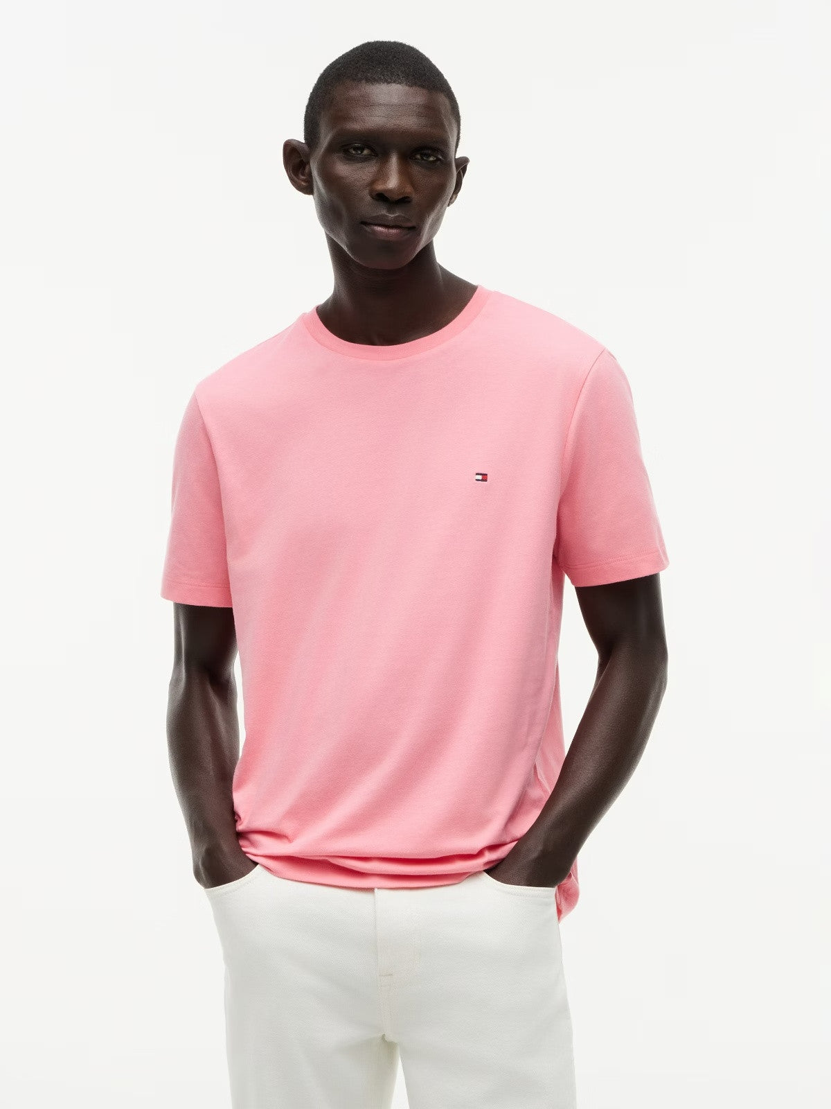 Tommy Hilfiger Essential Seasonal Regular Fit Solid Tee — Doll Pink-PINK 1779794575_764_019309_PINK_alternate