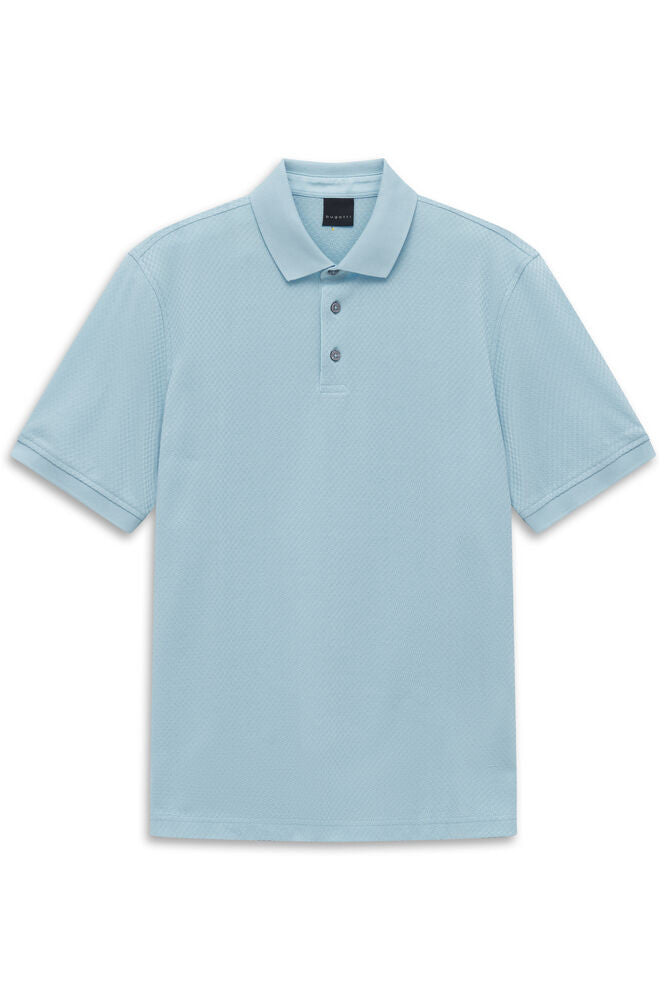 Bugatti 8150 Short-Sleeved Polo Shirt-TURQUOISE 1779955619_9662_019251_TURQUOISE