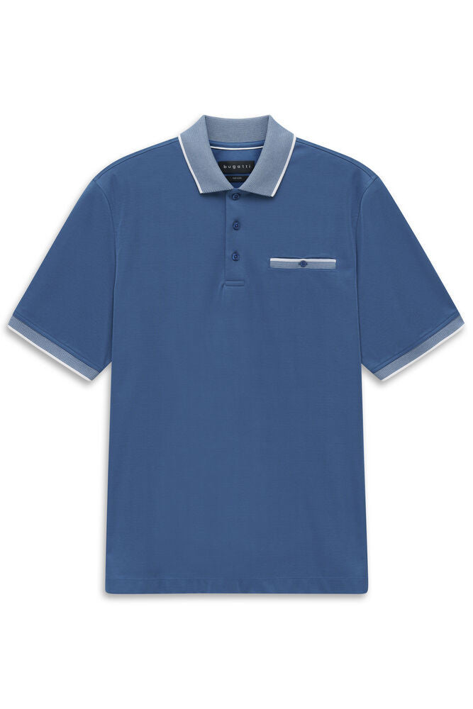 Bugatti 8151 Knit Polo Shirt - navy 1779956315_2426_019246_TEAL
